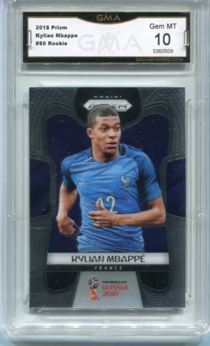 2018 Kylian Mbappe Prizm Rookie Gem Mint 10 #80
