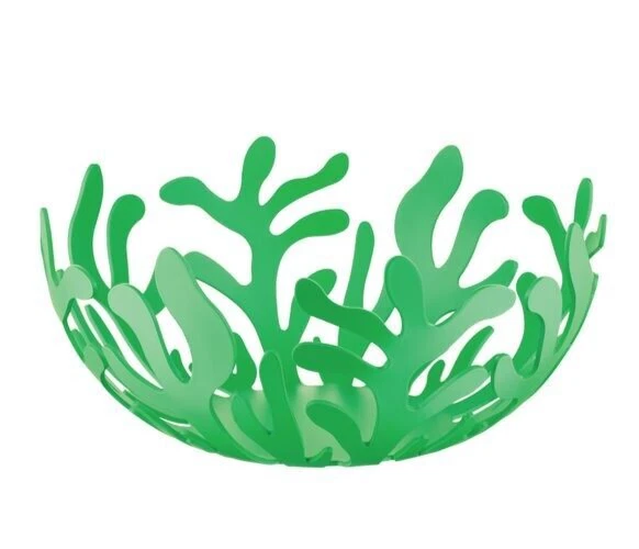 Cestino Frutta Centrotavola Mediterraneo Alessi ESI01/21GR Rotondo Verde 21 cm