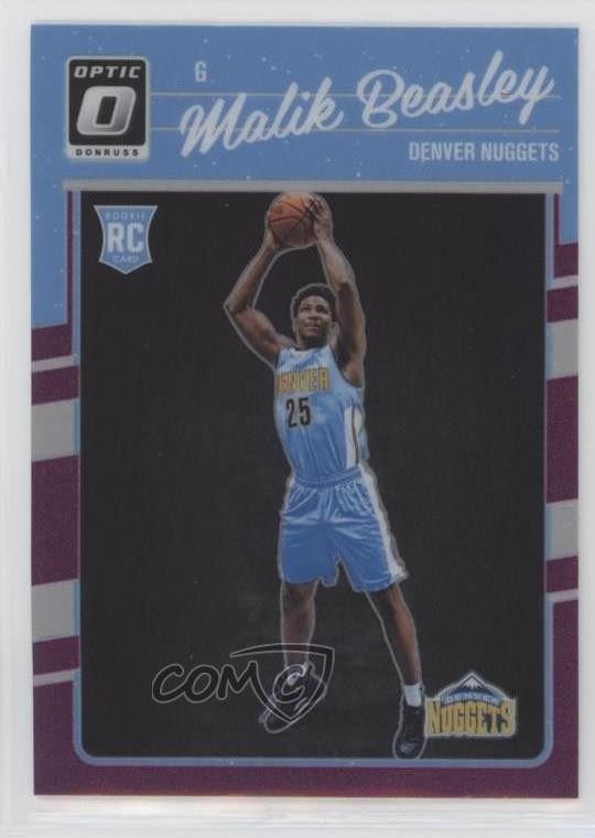 2016-17 Panini Donruss Optic Purple Prizm Malik Beasley #166 0c2