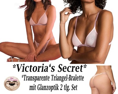 Victoria's Secret * Triangel-Bralette & String * Strass * Sheer Shine * KP 85 