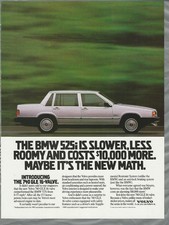 1989 VOLVO 740 advertisement, Volvo ad, 740 GLE, panning photo print ad