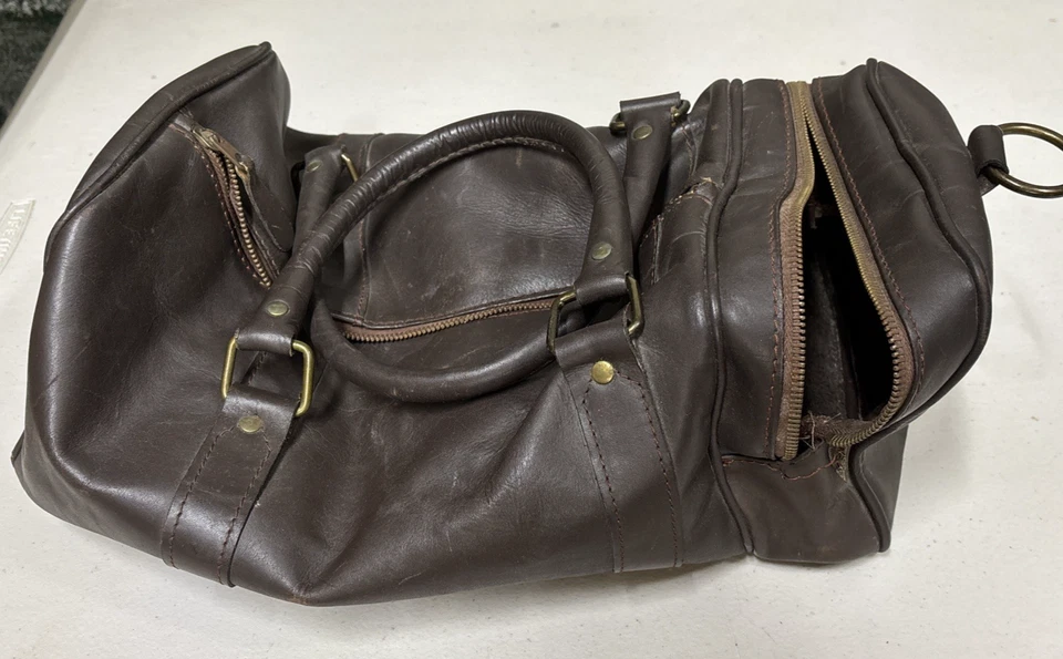 Condor Genuine Leather Small Duffle Bag Made In Argentina Vintage - Image 2 of 4