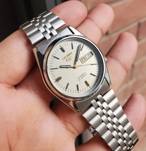 Seiko 1986 Grey Smooth Sunburst Dial Retro Rare Vintage 7019 Automatic JDM SS