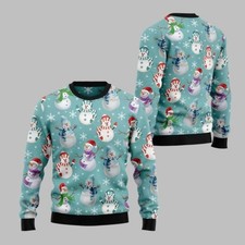 2025 Christmas Love Snowman Ugly Christmas Sweater