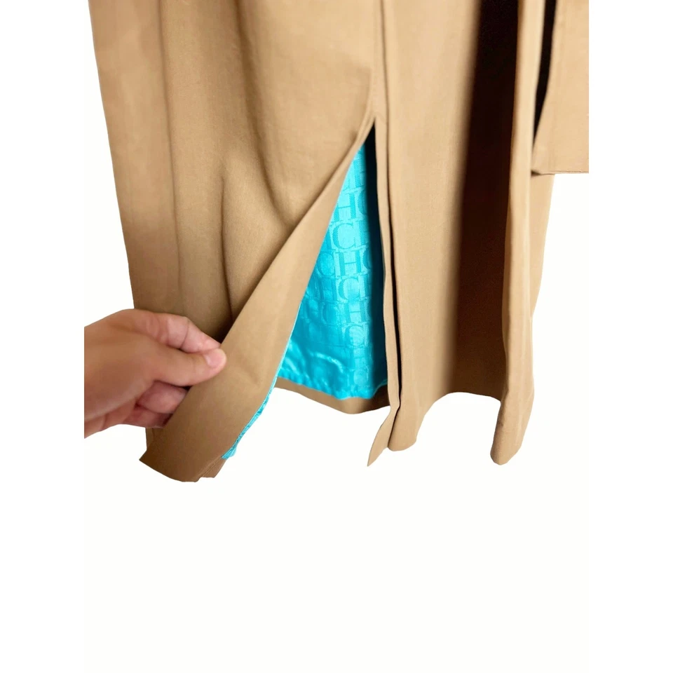 Vestido de cóctel Carolina Herrera marrón con cinturón plisado sin mangas talla 6 Foto 4 de 4