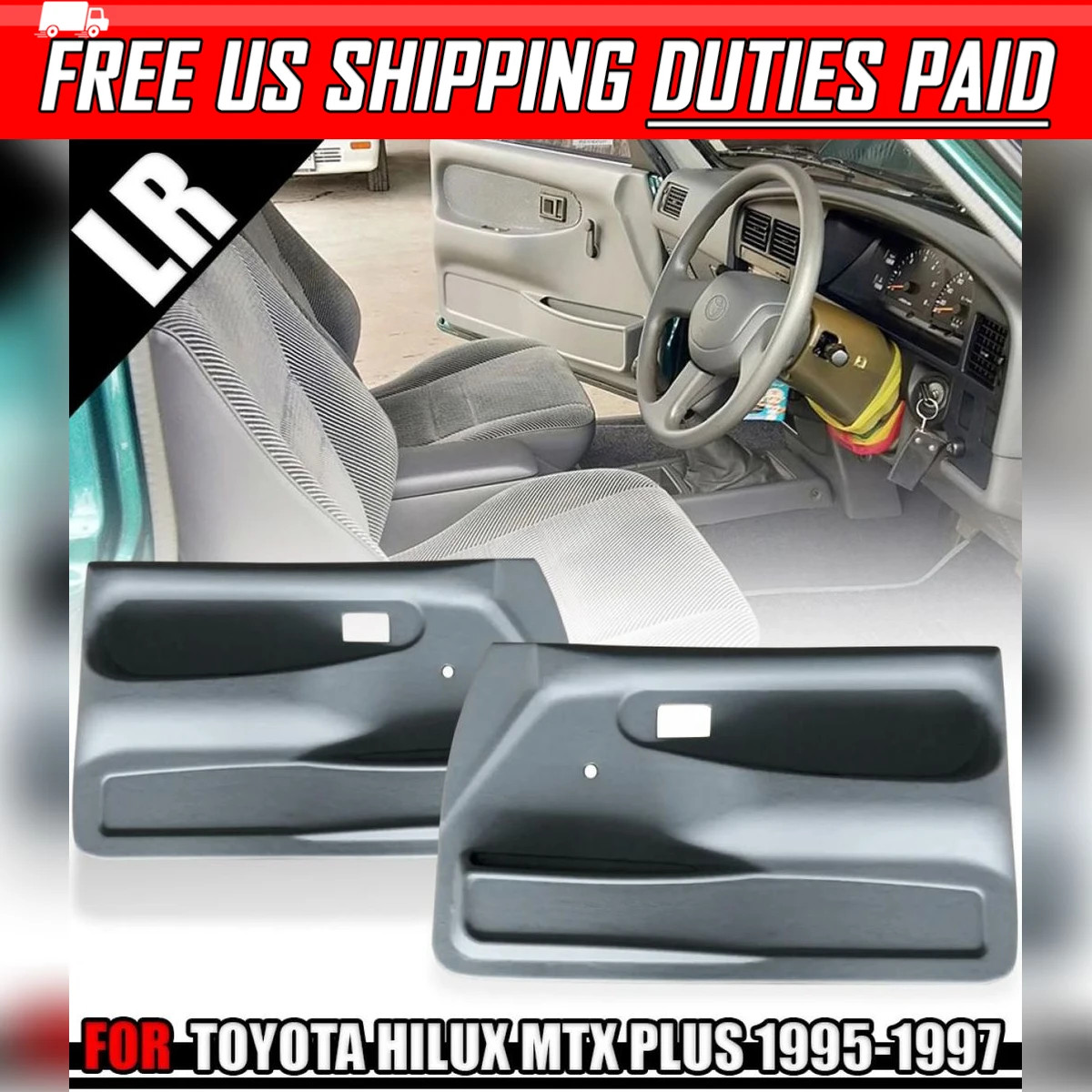 海人室内機のみ Interior Door Panel RH LH Manual Window For Toyota Hilux Ln85 1989