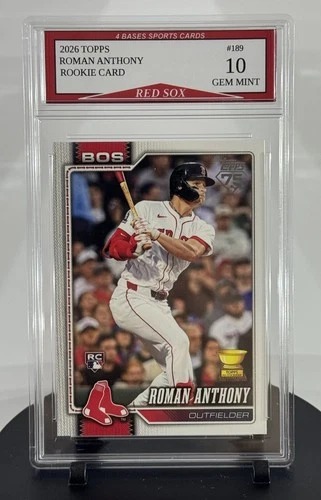 2026 Topps Roman Anthony Boston Red Sox Rookie Card #189 Gem Mint 10