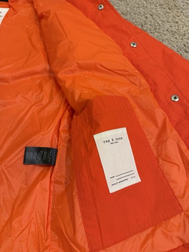 Rag & Bone Men’s Orange Sleeping Bag Outerwear M42 Jacket Size XS - Picture 5 of 11