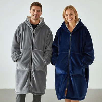 ONESAVE® Oversized Hoodie Blanket Adult Super Soft Flannel Big Hooded Sweatshirt