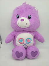 Care Bears Share Bear Plush American Greetings 2012 Hasbro Purple Stuffed 11"