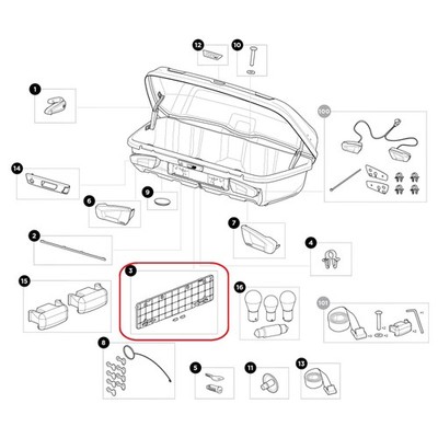 Thule License Plate Holder Kit Kennzeichenhalter für Arcos Onto Box