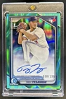 2024 Bowman Draft Trey Yesavage Chrome Auto Aqua Lava Refractor 1st #/199