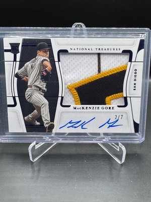 2022 NATIONAL TREASURES!  MACKENZIE GORE!  RC!  ON-CARD AUTO!  RELIC!  #/7!  SSP