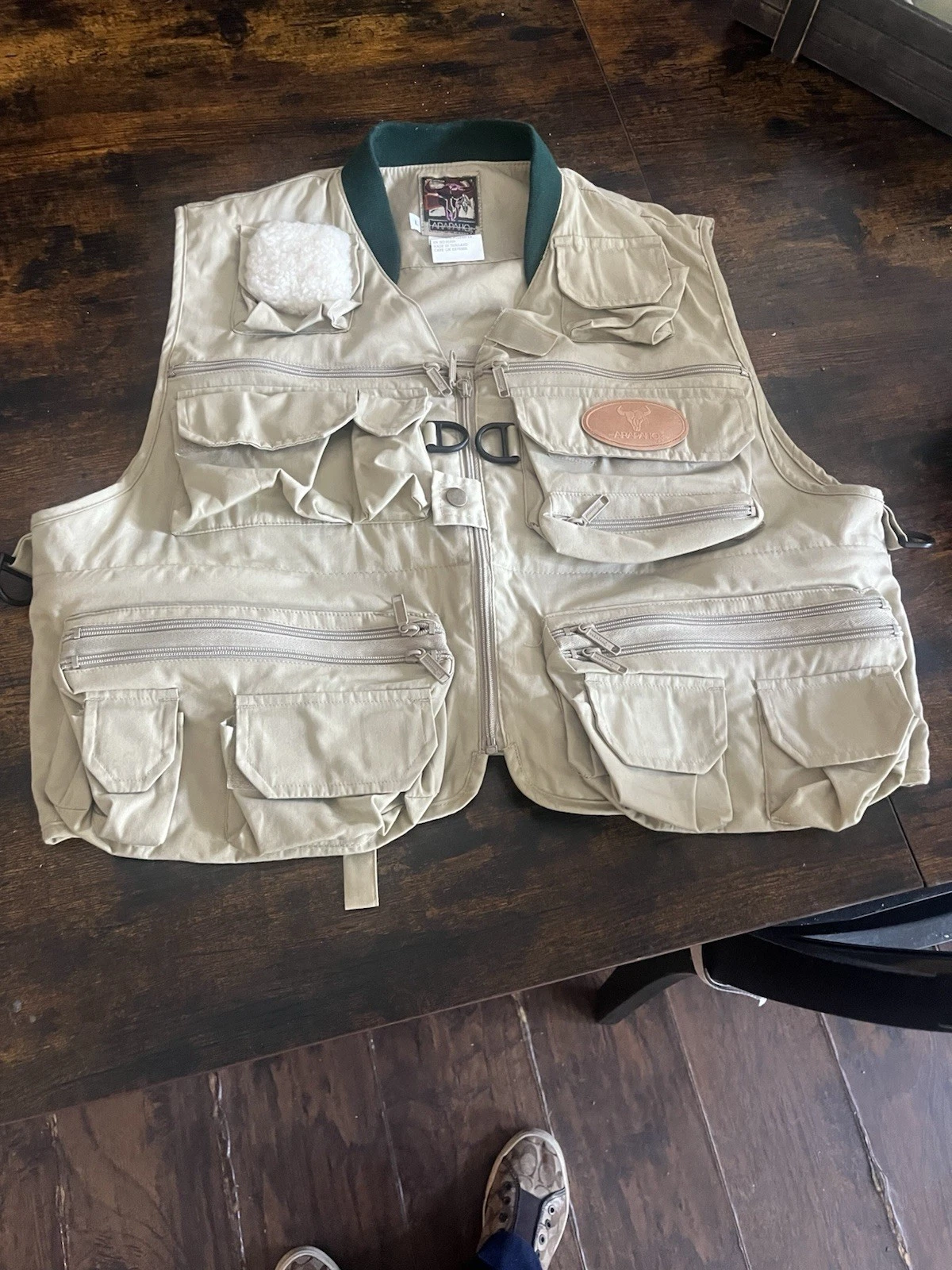 Men's Arapaho Khaki Cargo Utility Fishing Vest- Size L
