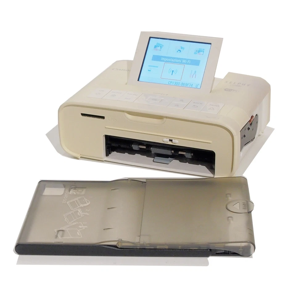 Stampante Foto Canon Selphy CP1300 Sublimazione USB SD WiFi PictBri Revisionato - Immagine 3 di 4