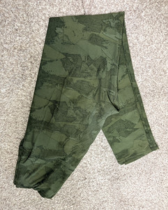 Women’s Green Camouflage Leggings One Size Regular, Camo Pattern Legging Style