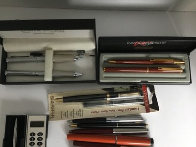 Lot of Eighteen Modern Pens all in various conditions some new in original boxes