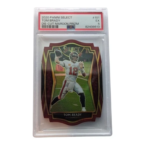 2020 Panini Select Tom Brady #101 Die-Cut Maroon Prizm PSA 5 Buccaneers GOAT