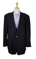 Gieves & Hawkes Savile Row Navy Blue Roman Coin Button Blazer Jacket 46L