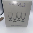Marquis By WATERFORD Vintage Iced Beverage Glasses Crystal Water Tea Set Of 4