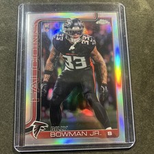 2025 Topps Chrome Football BILLY BOWMAN JR. Rookie Refractor RC #344 Falcons 
