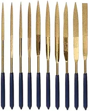 10pcs Titanium Diamond Needle File Set 160mm