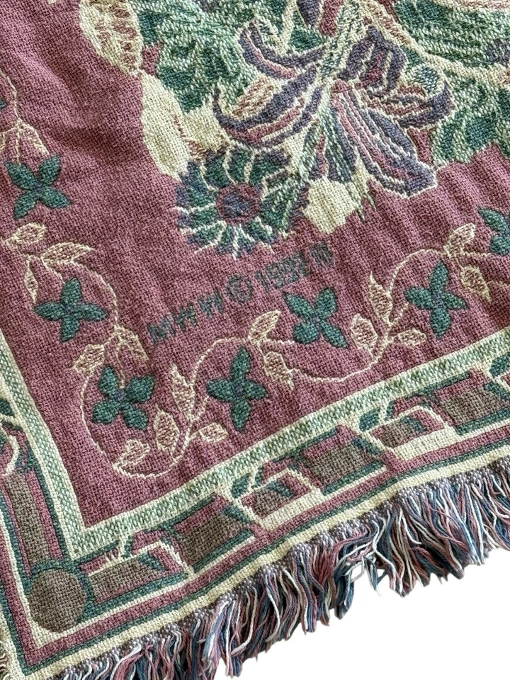 Винтажный гобелен стиль цветочный/розы плед MWW 1992 - Изображение 3 из 3