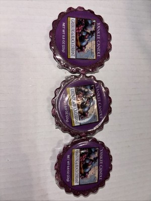 Greek Fig & Black Currant Yankee Candle Wax Tart Melts Lot Of 3