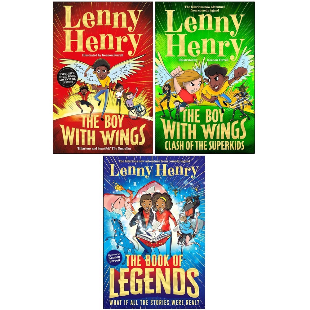 Boy With Wings Series 3 Books Collection Set By Lenny Henry Book of Legends