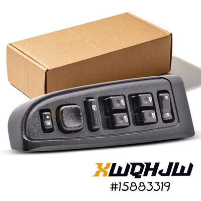 Driver Side Door Lock Switch & Power Window Switch with Black Bezel 15883320