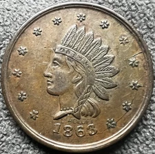 1863 City Of New York/I.O.U. One Cent