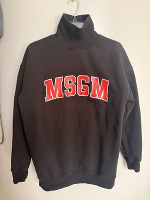 Authentic MSGM Milano Mock Turtleneck Logo Sweatshirt Sz M Great Condition