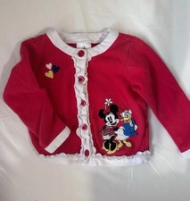 Vintage Disney M&auml;dchen Strickjacke Minnie Mouse Daisy Duck
