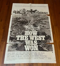 HOW THE WEST WAS WON Henry Fonda ORIGINAL 1962  1-SHEET MOVIE POSTER