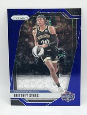 2024 Panini Prizm WNBA #80 Brittney Sykes BLUE VELOCITY PRIZM - Mystics