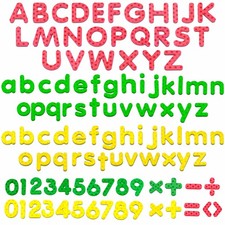 123 Magnetic Foam Letters and Numbers, Alphabet Magnet Small, Rose