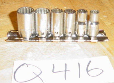 SNAP-ON TOOLS 6 PIECE 1/4 DRIVE SAE. SPLINE HEX SHALLOW SOCKET SET