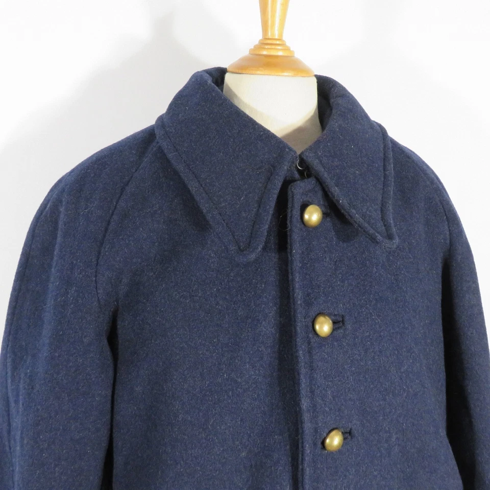 CAPOTE MANTEAU BLEU FONCE TROUPE MODELE 1938 INFANTERIE AVIATION CHASSEURS ALPIN - Photo 3/4