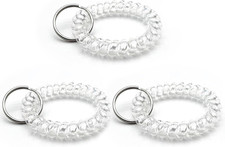 Spiral Coil Keychain, Anti-Lost Key Chain Holder Lanyard Cord for Sauna Outdoor