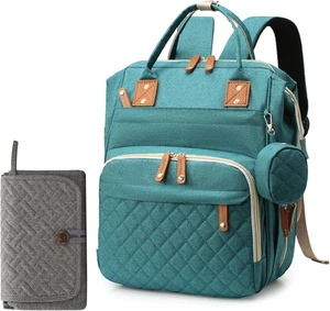 Sac à dos pour les filles Garçons: Sac à couches pour tout-petits vert avec Pad à langer