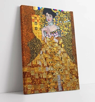 GUSTAV KLIMT, PORTRAIT OF ADELE -CANVAS WALL ART FLOAT EFFECT/FRAME/POSTER PRINT - Image 1 of 4