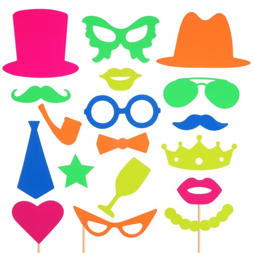 17 Pcs Party Props Child Office Handheld Neon Signs for Photos Glow