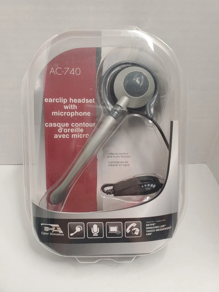 Cyber Acoustic AC-740 Earclip Headset With Microphone  - Image 2 of 4