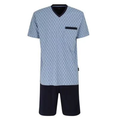 Götzburg Herren kurzer Schlafanzug Baumwolle Shorty Queens 1/2 Arm Pyjama - Bild 1 von 4