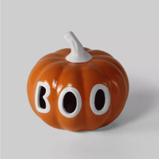 2021 Ceramic Pre-Lit Pumpkin BOO Halloween Target Bullseye Playground
