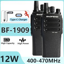 For BaoFeng BF 1909 12W High Power Walkie Talkie Long Range UHF 2-Way Radio