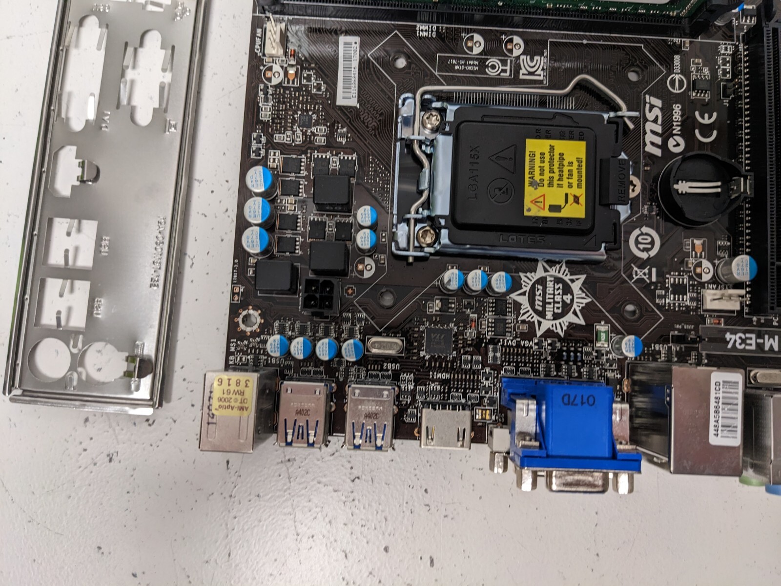 MSI H81ME34 MicroATX Intel Motherboard (Socket LGA 1150/H3) USB3