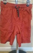 Crazy 8 boys elastic waist frayed hem shorts, slightly worn, 241855085