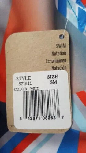 🔥 REEBOK SWIM BOARD ATHLETIC SHORTS STYLE 871611 COLOR MLT SIZE SMALL NWT - Picture 15 of 19