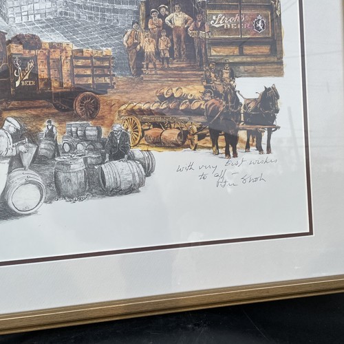 Vintage Stroh's Beer Limited Edition Framed Print Signed By Peter Stroh! Detroit - Picture 8 of 11